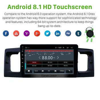 Seicane 9 colių Android 8.1 automobilių GPS Navigacijos, Multimedia stereo 2013 m. 
