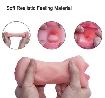 Sekso žaisliukai Vyrams Realus Makšties Vyrų Masturbator Oralinis Seksas Kišenėje Pūlingas 3D Silikono Makšties Suckking Taurės Aduct Sekso Produktai