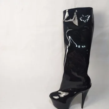 Seksualus 15 cm aukšto kulno vidurio batai, modelis naktinis klubas ašigalio šokių batai, rudenį naujų šokių batai