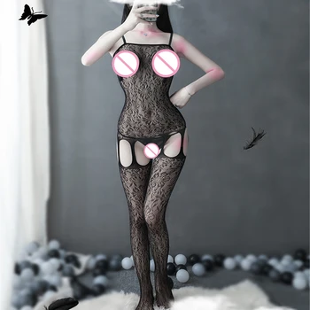Seksualus apatinis trikotažas moterims kostiumai sekso produktai žvejybos tinklas kūno kojinės teddy Žakardinės kojinės, apatiniai artimieji moterų Bodysuit