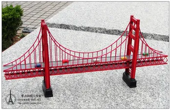 Senovinių klasikinių Auksinių vartų tiltas,San Franciskas, Kalifornija modelio retro vintage metalo amatų namų dekoracija ar dovana