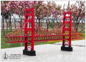 Senovinių klasikinių Auksinių vartų tiltas,San Franciskas, Kalifornija modelio retro vintage metalo amatų namų dekoracija ar dovana