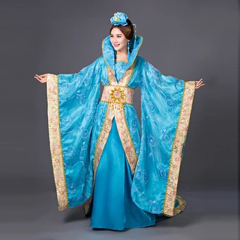 Senovės Kinijoje Tango Daina kostiumas Hanfu imperial concubine Karalienė dress Daming princesė etapo rezultatus foto studija Apranga Mėlynos