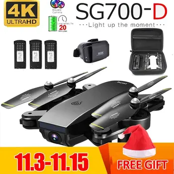 SG700D RC Drone su 4K vaizdo Kamera Wifi FPV Quadcopter 22mins Skrydžio Laikas Gestų Kontrolės Sulankstomas Dron Vs SG900 XS816 SG106