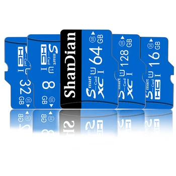 SHANDIAN Atminties Kortele Extreme Pro SDHC/SDXC SD Card 32GB 64GB 128GB 8GB 16GB C10 Card PC atminties kortelės