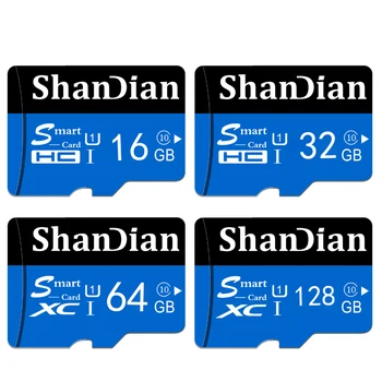 SHANDIAN Atminties Kortele Extreme Pro SDHC/SDXC SD Card 32GB 64GB 128GB 8GB 16GB C10 Card PC atminties kortelės