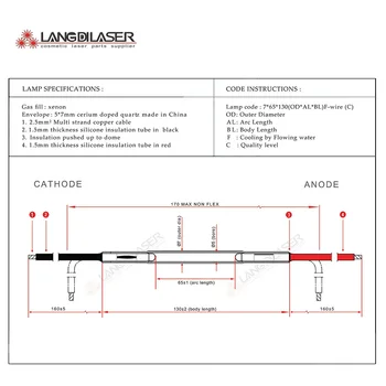 Shang hai ipl lazeriniai xenon flash lempa grožio prietaisas : 7*65*130F - laidai , lempos kosmetikos lazeriu