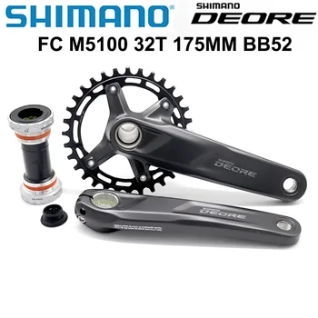 SHIMANO DEORE FC M5100 Crankset M5100 1x11-Greičio 11s 11v 32T 175MM 170MM 32T 34T compatiable su M7000 BB52