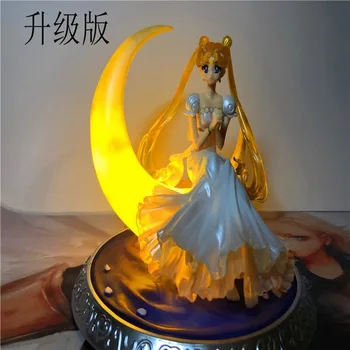 Shine 15cm anime Super Sailor Moon lėlės Usagi Tsukino Veiksmų Skaičius, Sparnai Pyragas Apdaila Kolekcijos Modelis Žaislas, Lėlė Dovanos PVC