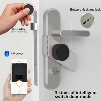 Sidabro/Juoda Šerlokas S3 Protingas Stick Užraktas Elektroninė Durų Rakinimo Bluetooth Wirelless Atidaryti arba Uždaryti Duris Darbą Smart App Kontrolės