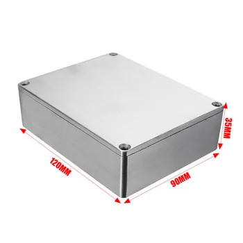 Sidabro spalvos Aliuminio korpusas, Prietaisų Dėžutė Elektroninis Diecast Stompbox Projekto Dėžutė korpusas su Varžtais 3 Dydžiai
