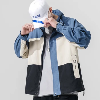 SingleRoad Mens Drabužiai, Striukė Vyrų 2020 Geltona Kratinys Windbreakers Hip-Hop Japonijos Streetwear Korėjos Stiliaus Striukės Vyrams