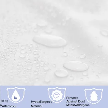 Sklandžiai Vandeniui Čiužinių Protector Cover Lova vientisos Baltos Drėkinimo Kvėpuojantis Hipoalergicznych Apsaugos Mygtukai Padengti Individualų