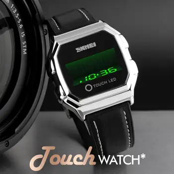 SKMEI Touch LED Skaitmeniniai Laikrodžiai Mens Data Laikas Kūrybos Vyrų Laikrodžiai Mados Vandeniui Touch Žiūrėti reloj hombre 1650