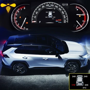 Smart Automobilių TPMS Padangų Slėgio Stebėjimo Sistema, Skaitmeninis LCD galiniu langu Ekranas Automatinis Apsaugos Signalizacijos Toyota Rav4 2019 2020 Xa50