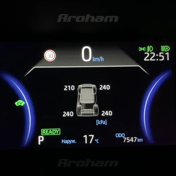 Smart Automobilių TPMS Padangų Slėgio Stebėjimo Sistema, Skaitmeninis LCD galiniu langu Ekranas Automatinis Apsaugos Signalizacijos Toyota Rav4 2019 2020 Xa50