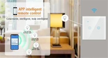 Smart Sienos Touch Sensorius Jungiklis Ar Ne Neutralus Laidas 1 2 3 4 Gauja ES JK Smart Wifi Touch Pereiti Dirbti Su 