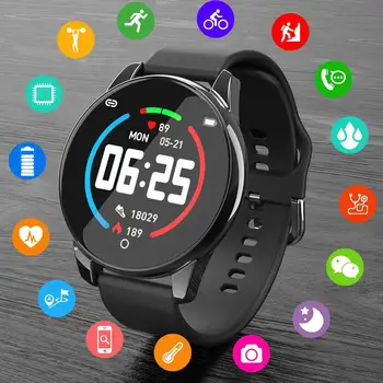 Smart žiūrėti Vyrams, Moterims IP67 atsparus Vandeniui Sporto Mados smartwatch Su Kraujo Spaudimo Monitorius Montuotojas Tracker smart whatch wach