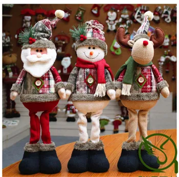 Sniego Briedžių Santa Nuolatinis Lėlės Kalėdų Ornamentu Kalėdos Namų Puošybai Mielas Pliušinis Minkštas Baby Kūdikių Įdaryti Gyvūnams, Žaislai