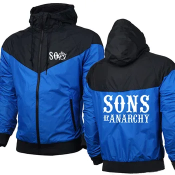 SOA Sons of anarchy vaikas Spausdinti Mados Hoodies Vyrų Atsitiktinis Pavasarį, Rudenį Palaidinukė Hip-Hop Mens Striukė Streetwear