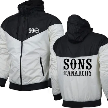SOA Sons of anarchy vaikas Spausdinti Mados Hoodies Vyrų Atsitiktinis Pavasarį, Rudenį Palaidinukė Hip-Hop Mens Striukė Streetwear