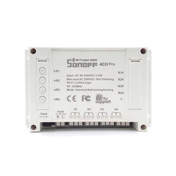 Sonoff 4ch R2 PRO Smart Switch 4 Kanalų 433MHz 2.4 G 