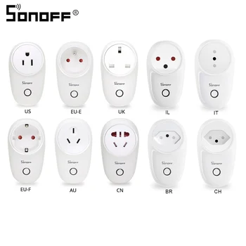 SONOFF S26/Mini/Pagrindinis Jungiklis Wi-fi Smart Lizdas ES/JK/CN/AU/US/IL/CH/IT/BR Wireless Plug protingų Namų Darbas Su Alexa 