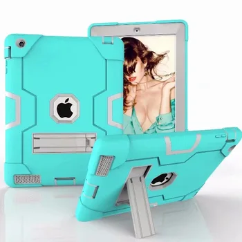 Spalvinga Šarvai Case For iPad 2 3 4 Funda Saugus Sunkiųjų Silikono Hard Cover For Apple ipad 2 3 4 9.7 colių Tablet Atveju +Filmas Pen