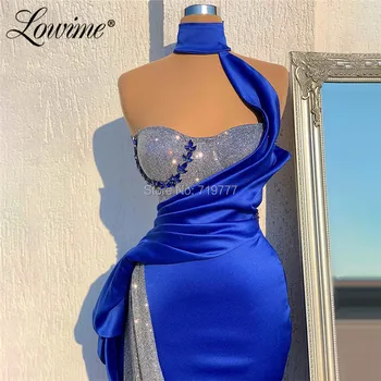 Specialios Konstrukcijos Mėlyna Vakare Gown Ilgai Arabų Vakaro Suknelės 2020 Užsakymą Dubajaus Moterų Lady Šalis Suknelė Seksualus Įžymybė Prom Dress