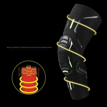 Sporto Kneepad Anti-susidūrimo Kvėpuojantis Hermetiška Elastinga antkelius Blauzdos Paramos Kojų Movos Vyrų Krepšinio Veikia Raštas