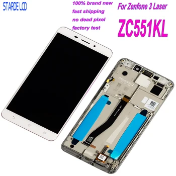 Starde LCD Asus ZenFone 3 Lazerio ZC551KL Z01BD LCD Ekranas Jutiklinis Ekranas skaitmeninis keitiklis komplektuojami su Rėmo +Įrankiai
