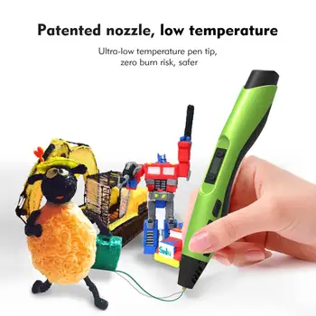 SUNLU 3D Spausdinimo Pen 300A ABS PCL PLA Gijų 1.75 mm USB Kabelis Kalėdinė Dovana Vaikui