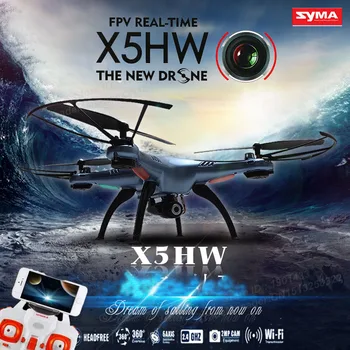SYMA X5HW Quadcopter Drone su Kamera, WIFI FPV HD Real-tiem 2.4 G 4CH RC Sraigtasparnis Quadcopter RC Žaislo X5SW Atnaujinti VS M5A