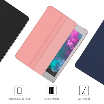 Tablet Case For iPad Air2 9.7 colių PU odos Apsauginis Stovi Auto Miego Smart PC Padengti iPad 10.2 2019 Funda