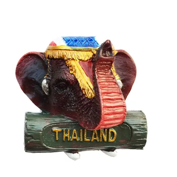 Tailandas šaldytuvas magnetas Bankokas kraštovaizdžio suvenyrai dramblys automobilių šaldytuvas lipdukai kojų šlepetės šlepetės magnetiniai lipdukai