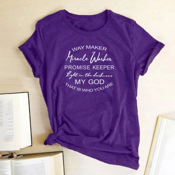 Taip Maker Krikščionių Spausdinti Moterys T-shirt Mano Dievas trumpomis Rankovėmis Vasarą Juokingi Marškinėliai Biblijos Stichijos Marškinėliai, Moterų Topai Moterų 2020 m.