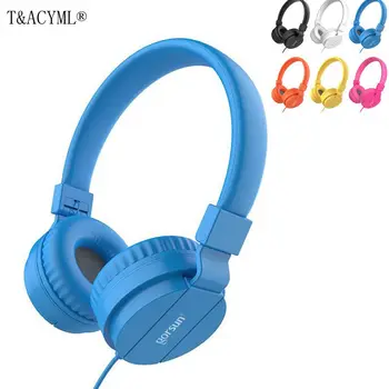 T&ACYML Mados Muzikos per ausines, vaikai laisvų rankų įranga spalvinga laidinio over-ear ausinės vaikų, moterų, Vaikų dienos dovanų
