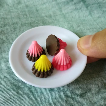 Tanduzi Didmeninė 100VNT Miniatiūriniai Saldainių Mažas Klastos Pudingas Dervos Amatų Miniatiūrinės Maisto Flatback Cabochon 