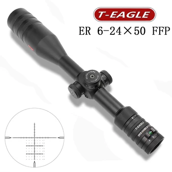 TEAGLE ER 6-24x50 FFP kompaktiškas Riflescope medžioklės optinį taikiklį Snaiperis Taktinis Striukės Šautuvas taikymo Sritis tinka .308win Dėl IVP