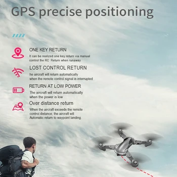Teeggi G15 GPS RC Drone su 4K HD Kamera FPV Drone Profesinės Quadcopter Aukščio Laikyti Sekite Mane skrydžio 15 minučių VS SG907