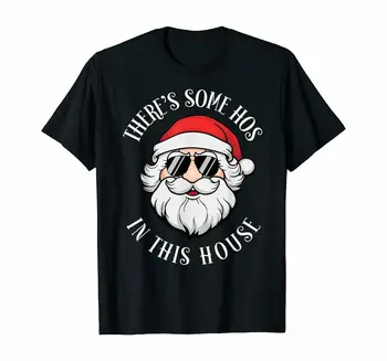 Ten Kai Po šio Namo Kalėdų Juokinga Santa Claus T-Shirt Harajuku Ulzzang Marškinėlius Gothic Punk T shirt Moterims
