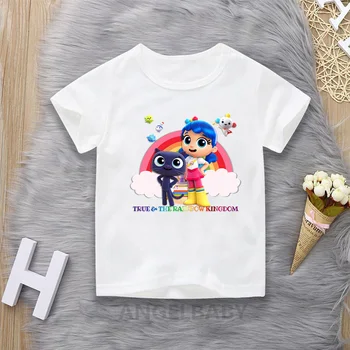 Tiesa, ir Vaivorykštės Karalystę Animacinių filmų marškinėliai Mergaitėms Vasarą Vaikai Viršūnes Kūdikių Berniukų Drabužius, Juokingi Vaikų marškinėliai,HKP5359
