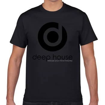 Topai Marškinėliai Vyrams deep house muziką, O-Kaklo Derliaus Geek Užsakymą Vyrų Marškinėlius XXXL