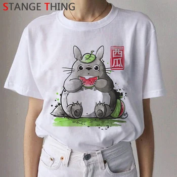 Totoro Harajuku Hayao Miyazaki T Marškinėliai Moterims Atkakli Toli Ullzang Anime T-shirt Kawaii Animacinių filmų Tshirts Mados Viršuje, Trišakiai Moteris