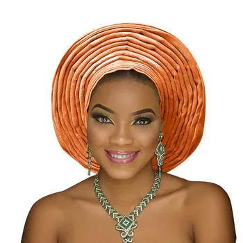 Tradicinis aso oke gele afrikos headtie aso ebi galvos wrap moteris afrikos turbaną lankelis jau sąlygotosios