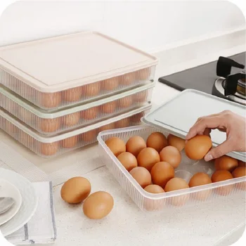 Traškūs Plastikinių Kiaušinių Talpinimo Šaldytuve Kiaušinių Laikymo Priemonė, Virtuvės Įrankis Nešiojamų Iškylą Kiaušinių Laikymo Dėžutė
