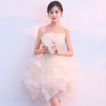 Trumpas Prom Dresses 2018 Stebėjimo Senovinių Nėrinių Appliques Suknelė Homecoming Šalis Mini Suknelės