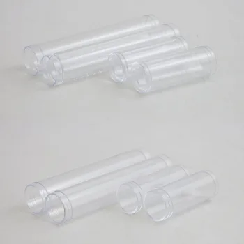 Tuščias 10ml 20ml skaidraus plastiko vamzdis plastikinis buteliukas Mėgintuvėlį Formos Su dangteliu, naudojami karoliukai papuošalų laikymo