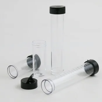 Tuščias 10ml 20ml skaidraus plastiko vamzdis plastikinis buteliukas Mėgintuvėlį Formos Su dangteliu, naudojami karoliukai papuošalų laikymo