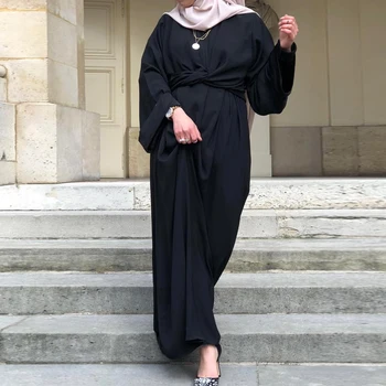 Tvarstis Abaja Dubajus Turkijos Musulmonų Suknelė Kaftan Abayas Moterų Ramadanas Skraiste Caftan Marocain Amerikos Turkijos Islamo Apranga